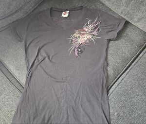 Harley-Davidson Gray Pink Fitted Graphic Tee